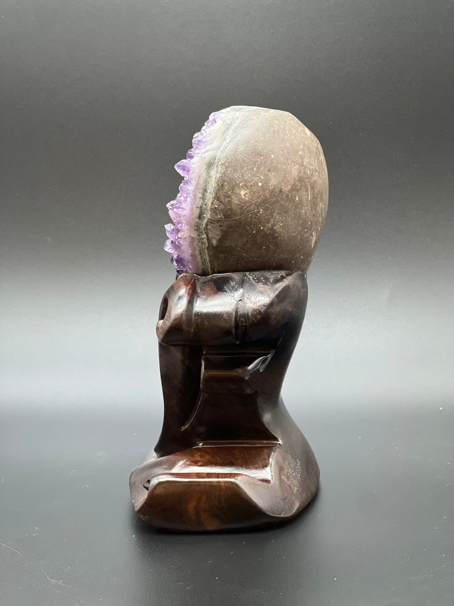 Amethyst Natural Heart Stone