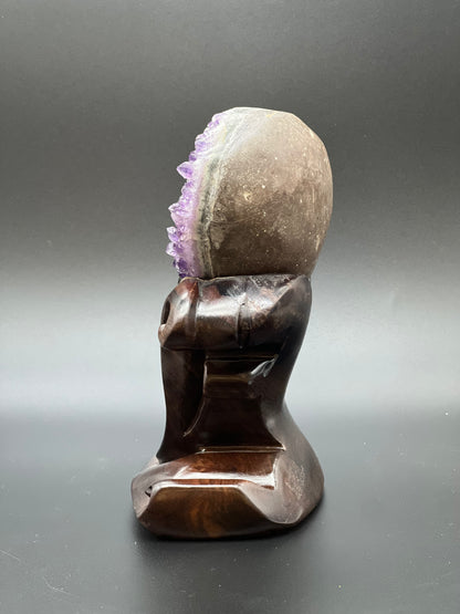 Amethyst Natural Heart Stone