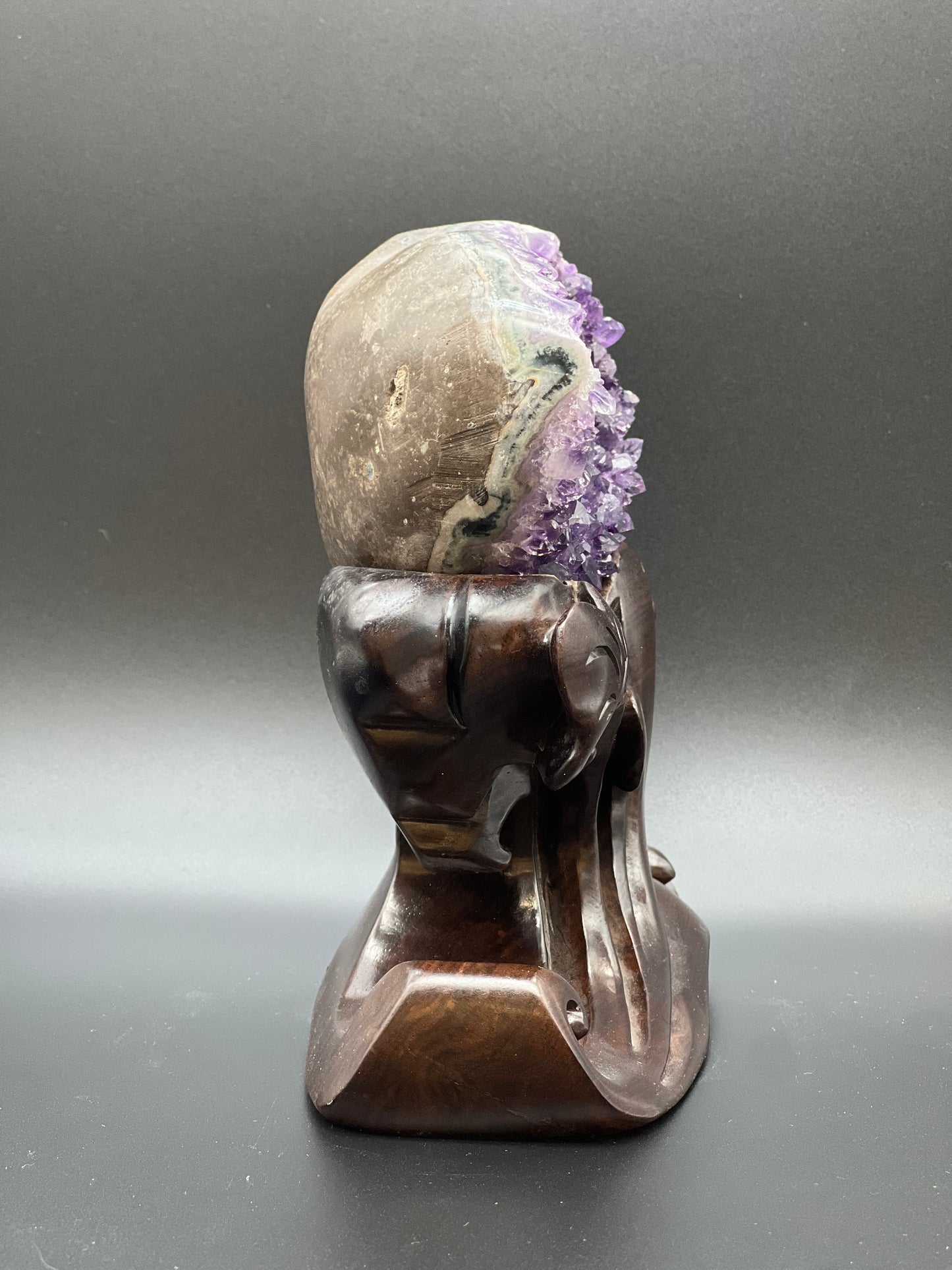 Amethyst Natural Heart Stone