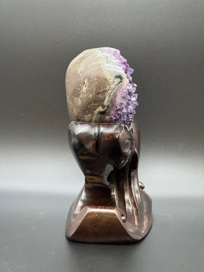Amethyst Natural Heart Stone