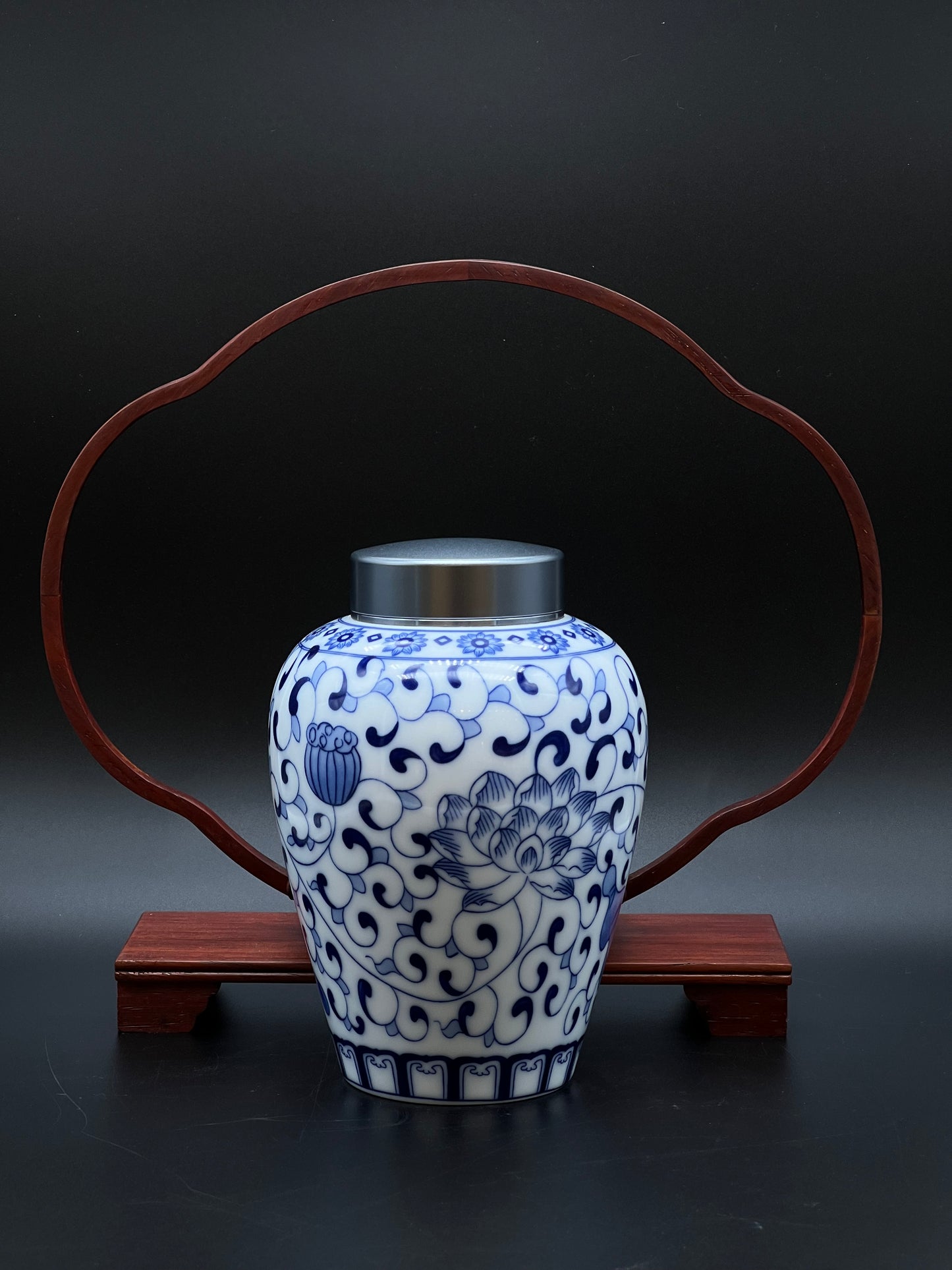 Blue and White Porcelain Canister