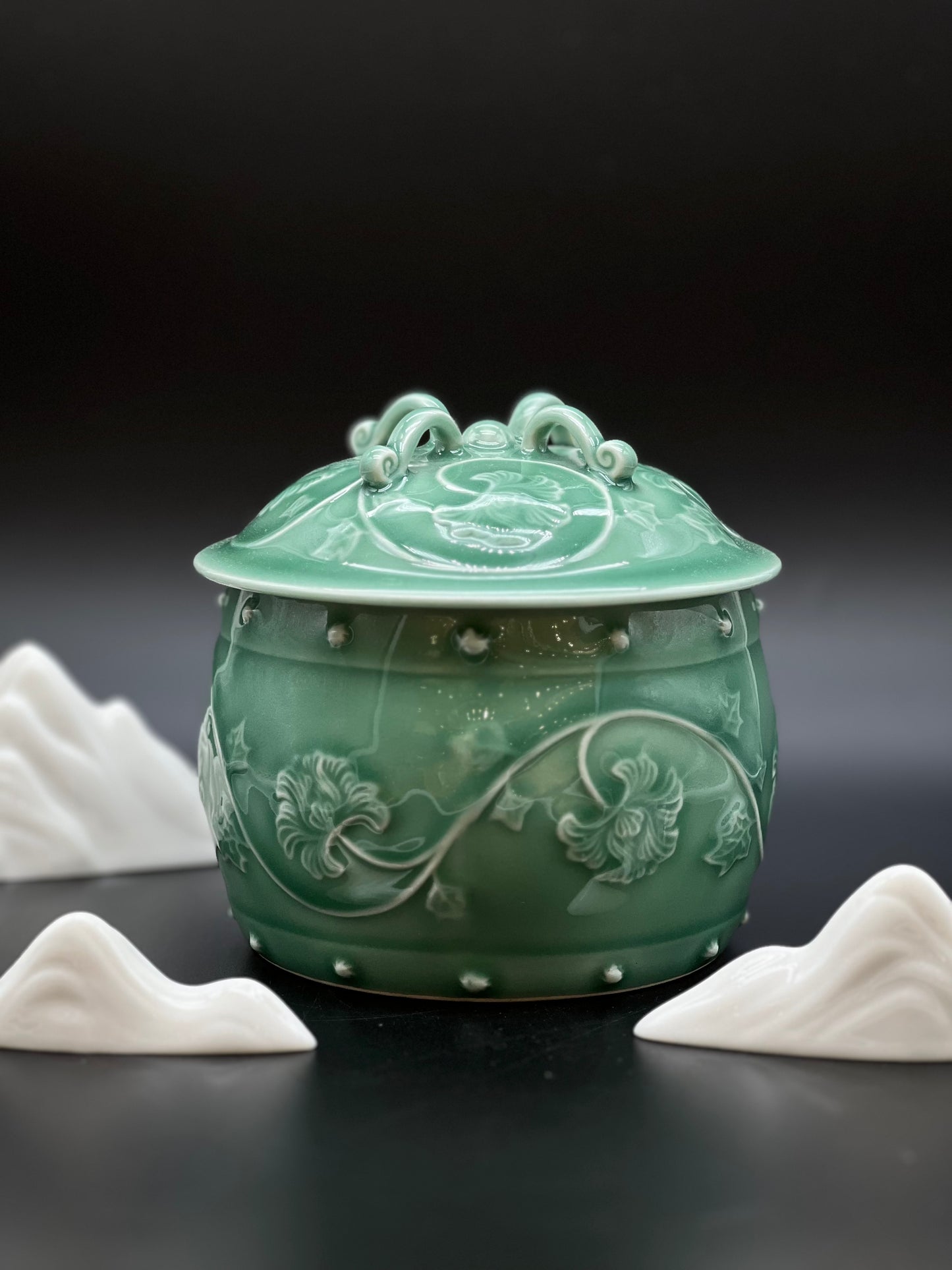 Celadon Green Porcelain Tea Canister