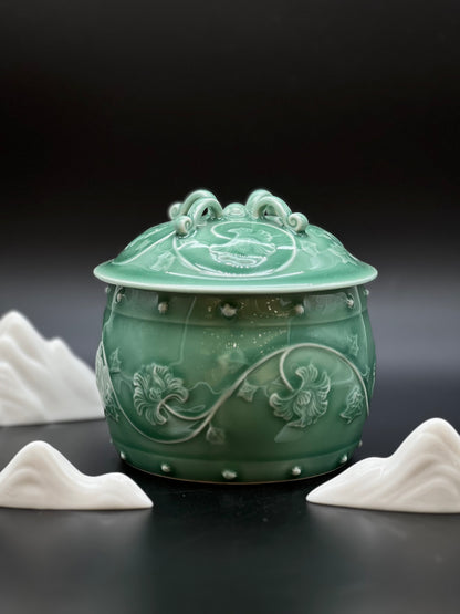 Celadon Green Porcelain Tea Canister