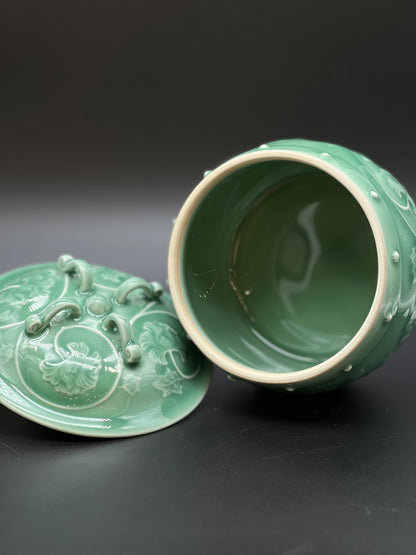 Celadon Green Porcelain Tea Canister