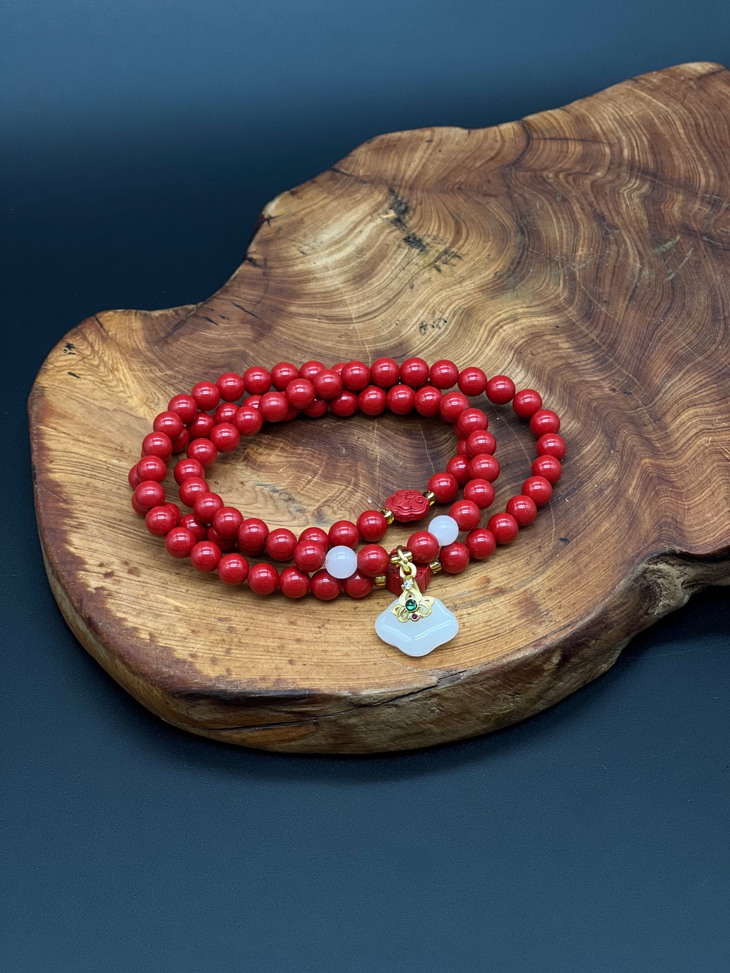 Cinnabar Agate Necklace