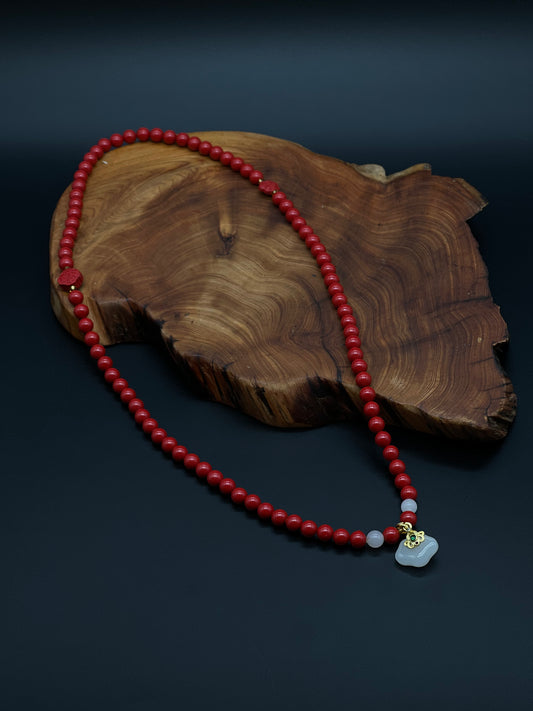 Cinnabar Agate Necklace