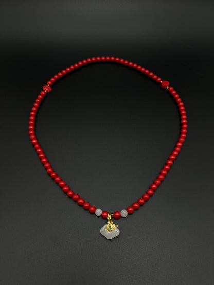 Cinnabar Agate Necklace