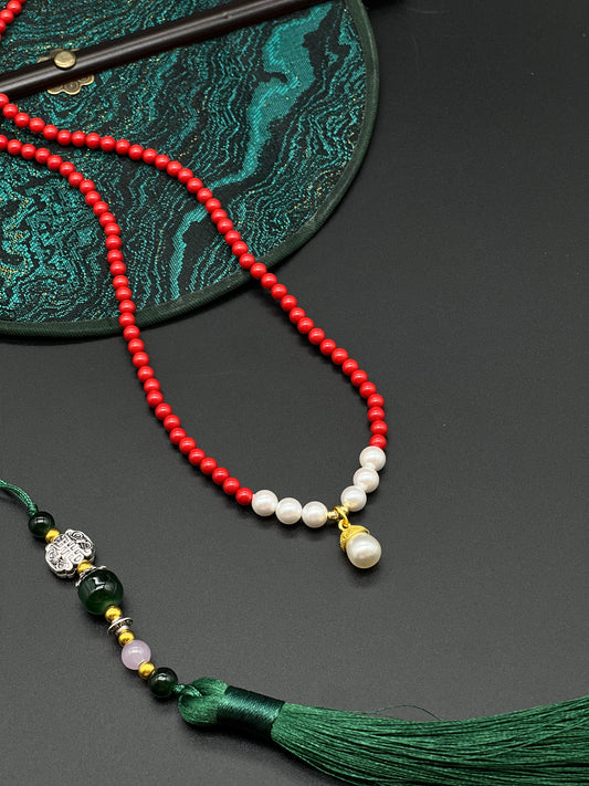 Cinnabar Pearl Necklace