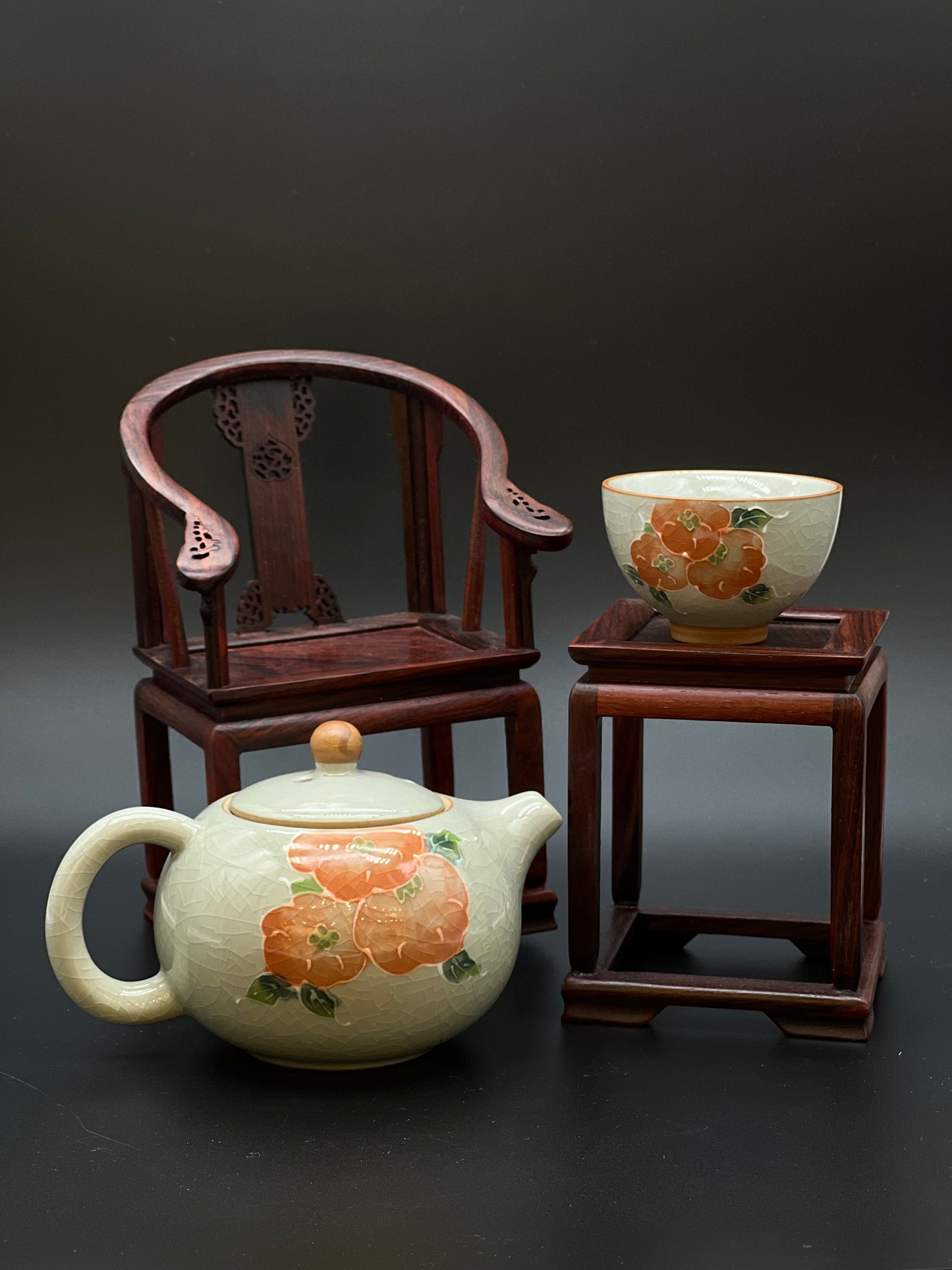 Crackle-glaze Tea Set