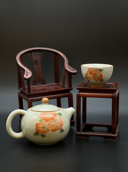 Crackle-glaze Tea Set