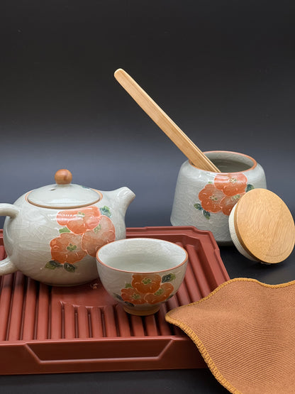 Crackle-glaze Tea Set