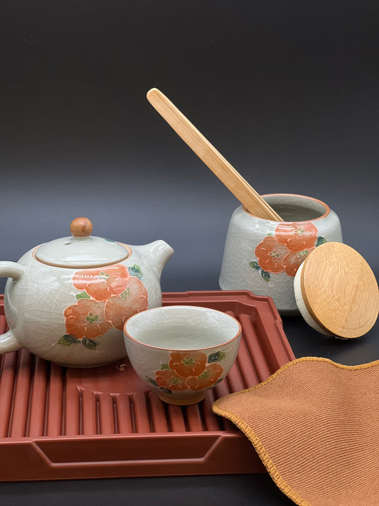 Crackle-glaze Tea Set