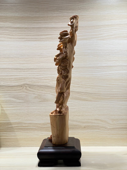 Thuja Wood Money Tree Carving