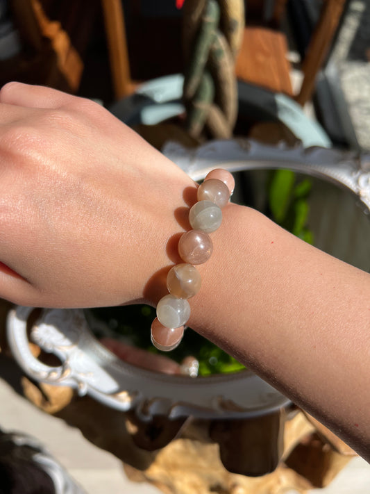 Peach Moonstone bracelet