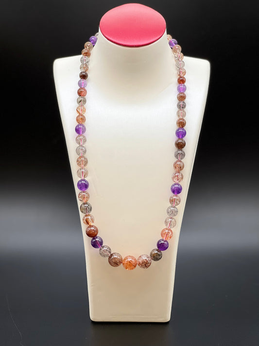 Black Gold Super Seven Gemstone Beads Necklace