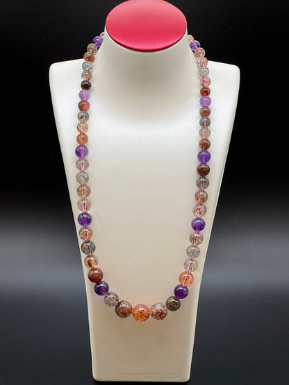 Black Gold Super Seven Gemstone Beads Necklace