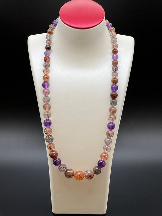 Black Gold Super Seven Gemstone Beads Necklace