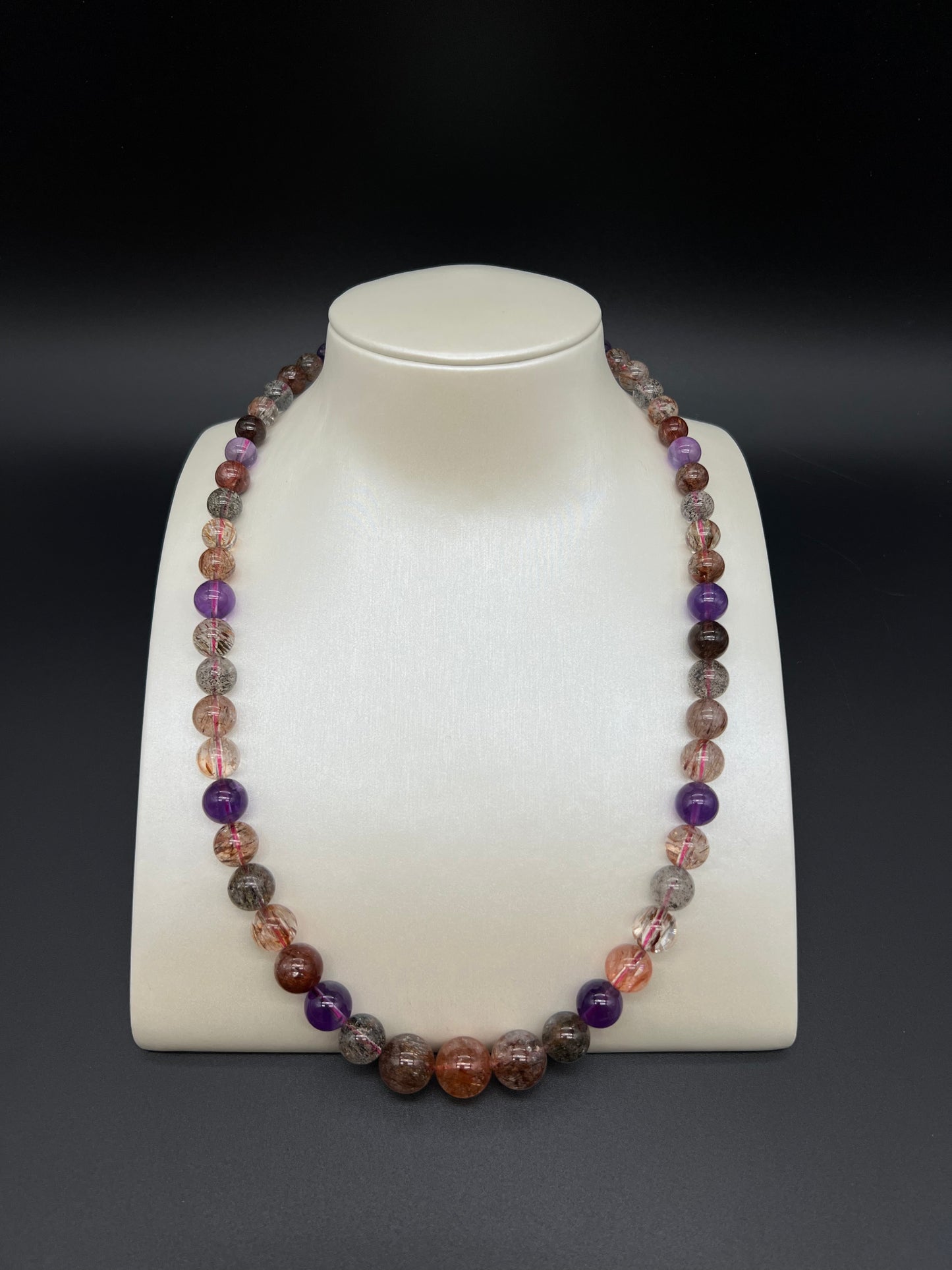 Black Gold Super Seven Gemstone Beads Necklace