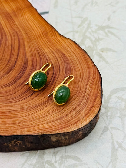 Green Jade Earrings