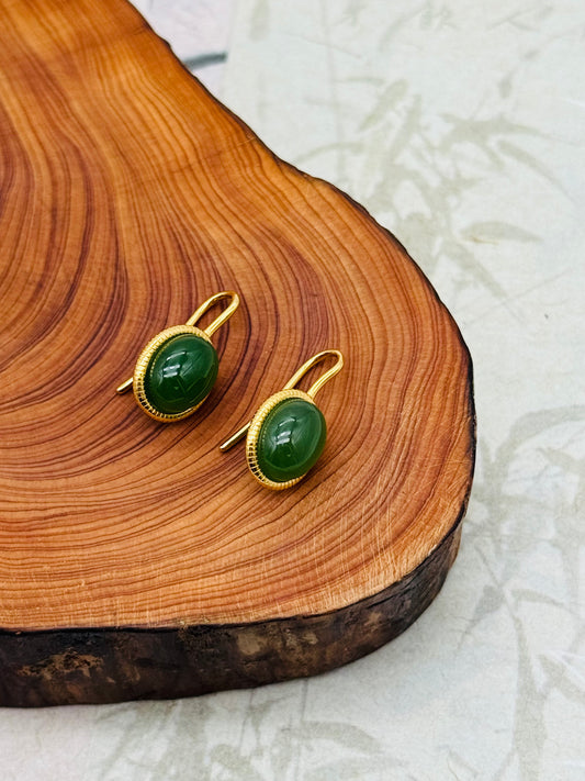 Green Jade Earrings