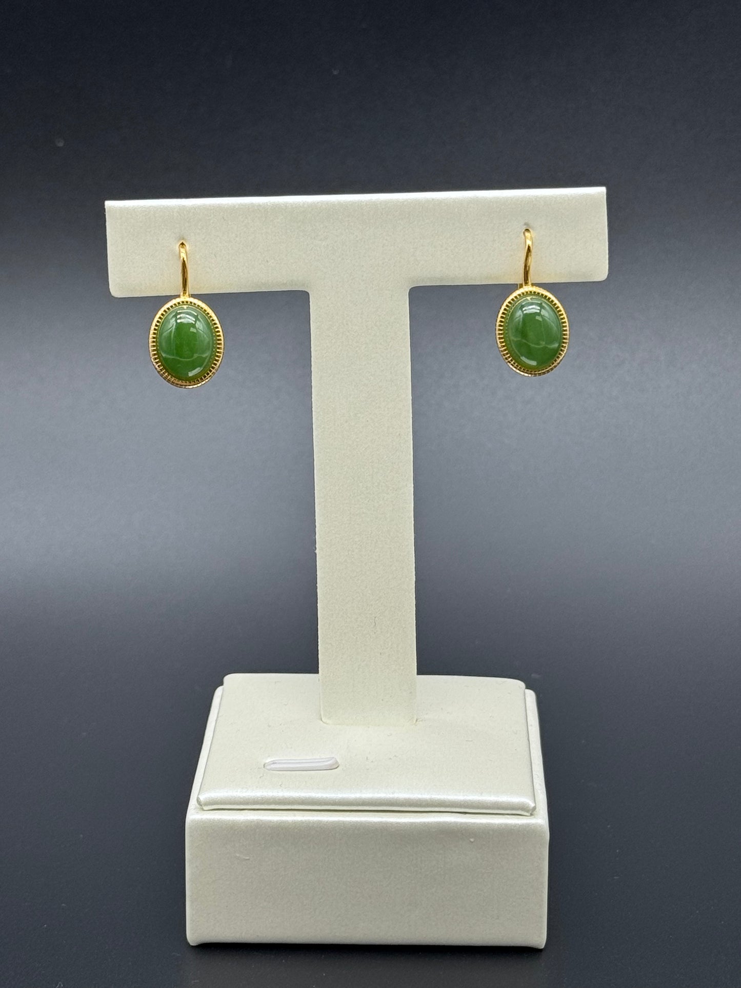 Green Jade Earrings