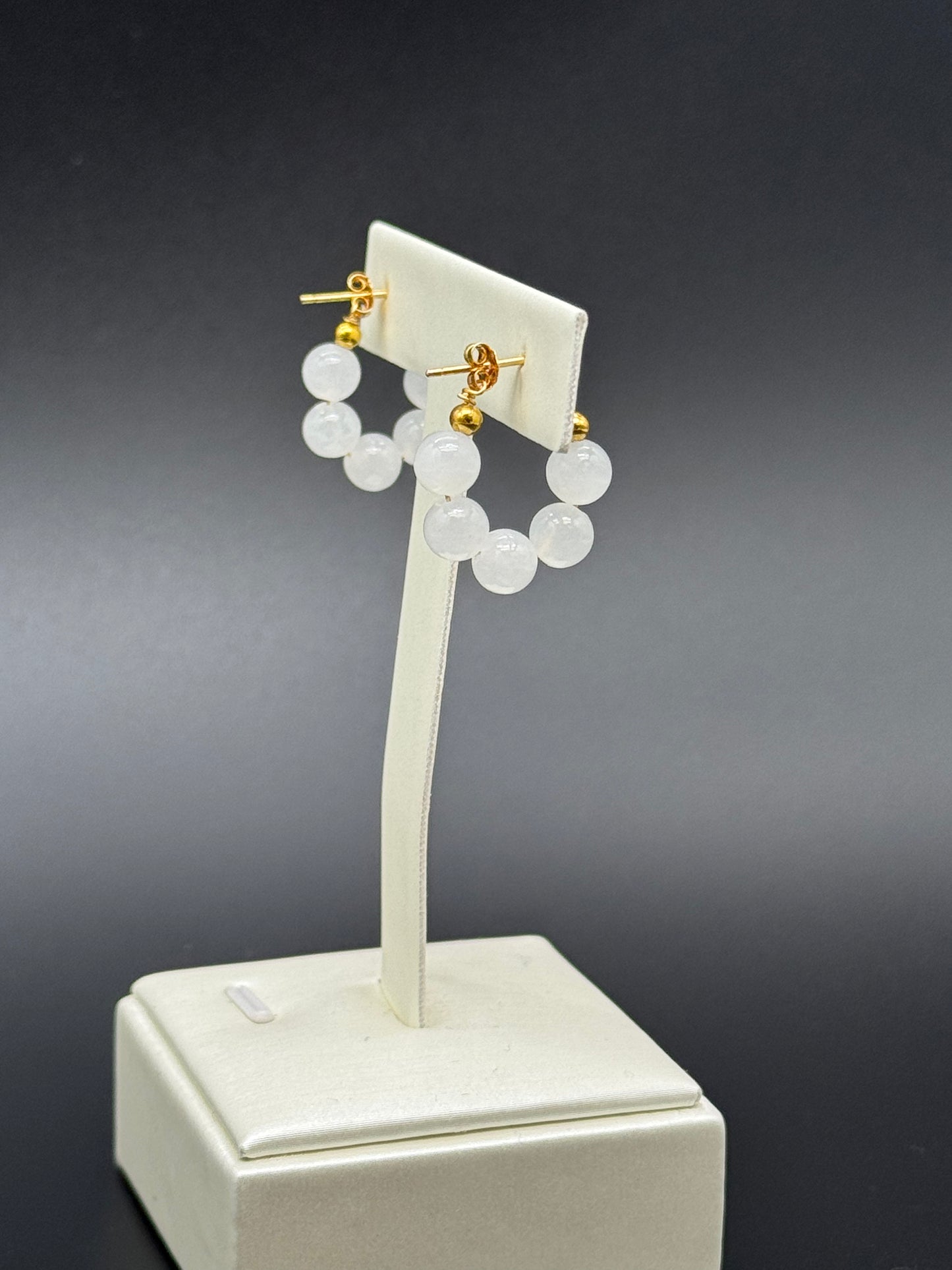 Hetian Jade Hoop Earrings